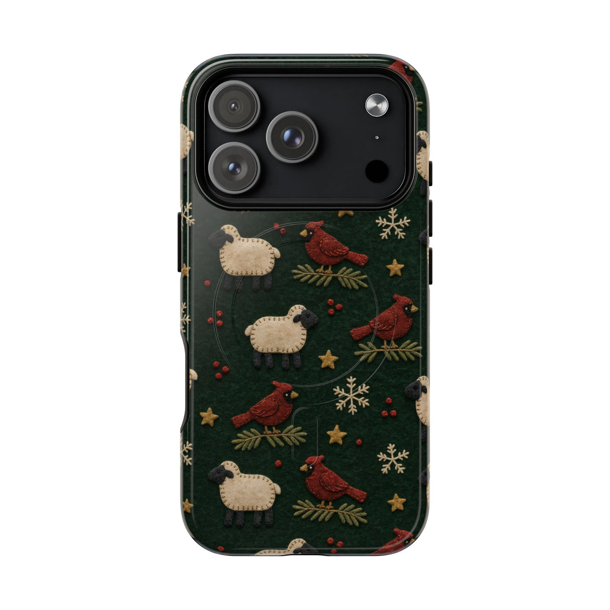 Felt Sheep Cardinals Magnetic Case