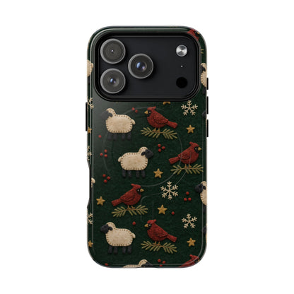 Felt Sheep Cardinals Magnetic Case
