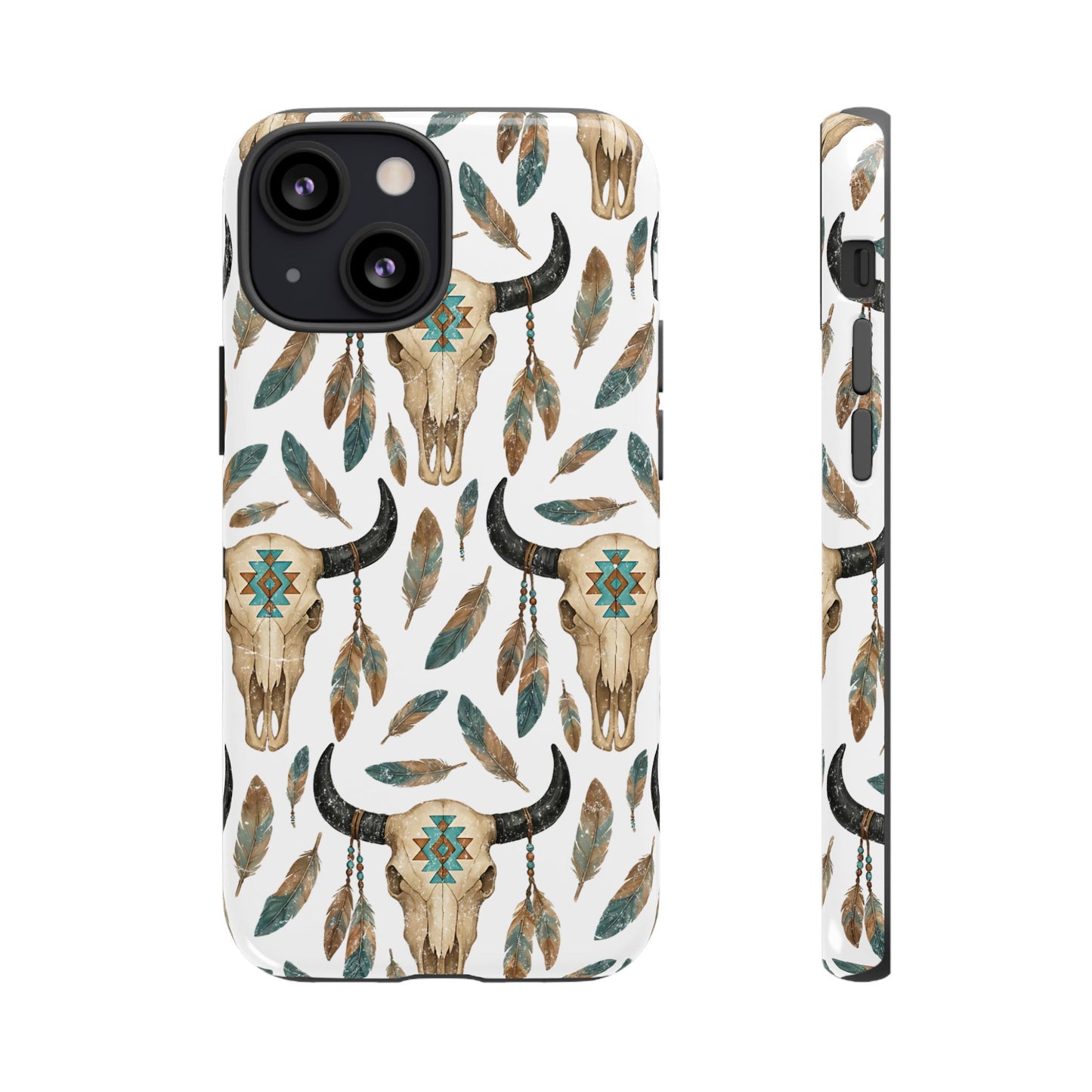 Aztec Feather Skull Tough Case