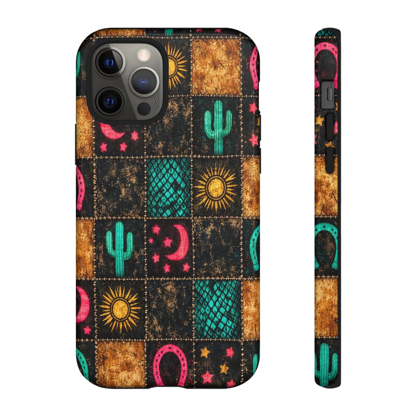 Neon Cactus Patchwork Tough Case