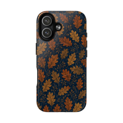 Navy Autumn Leaves Magnetic Case