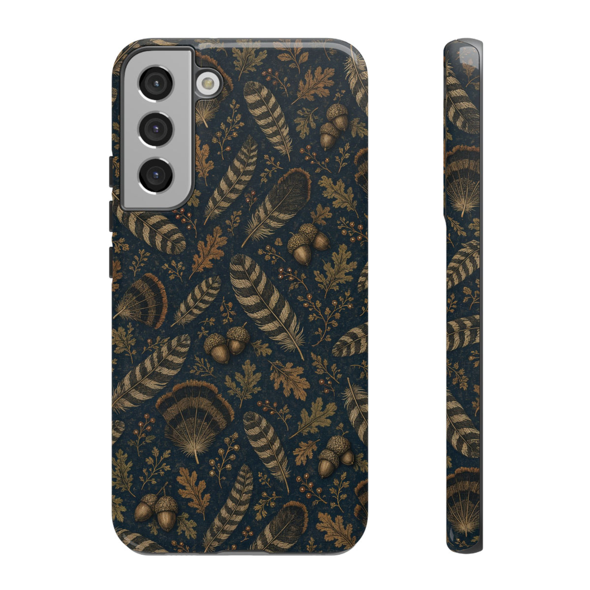 Navy Feathers Tough Case