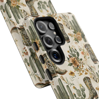 Sage Boots and Flowers Phone Case