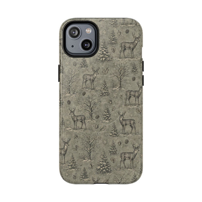 Etched Winter Buck Magnetic Case
