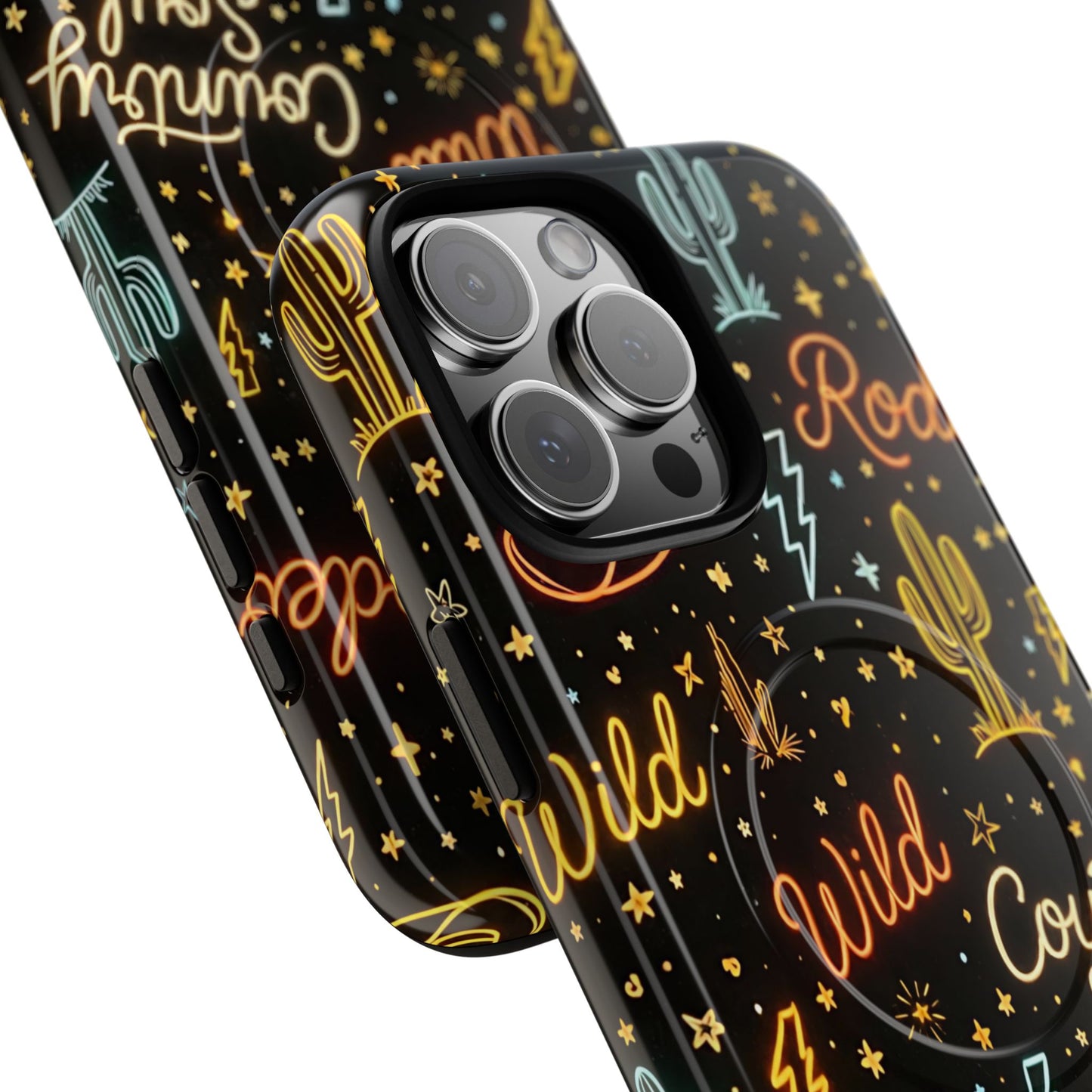 Neon Western Script Magnetic Case