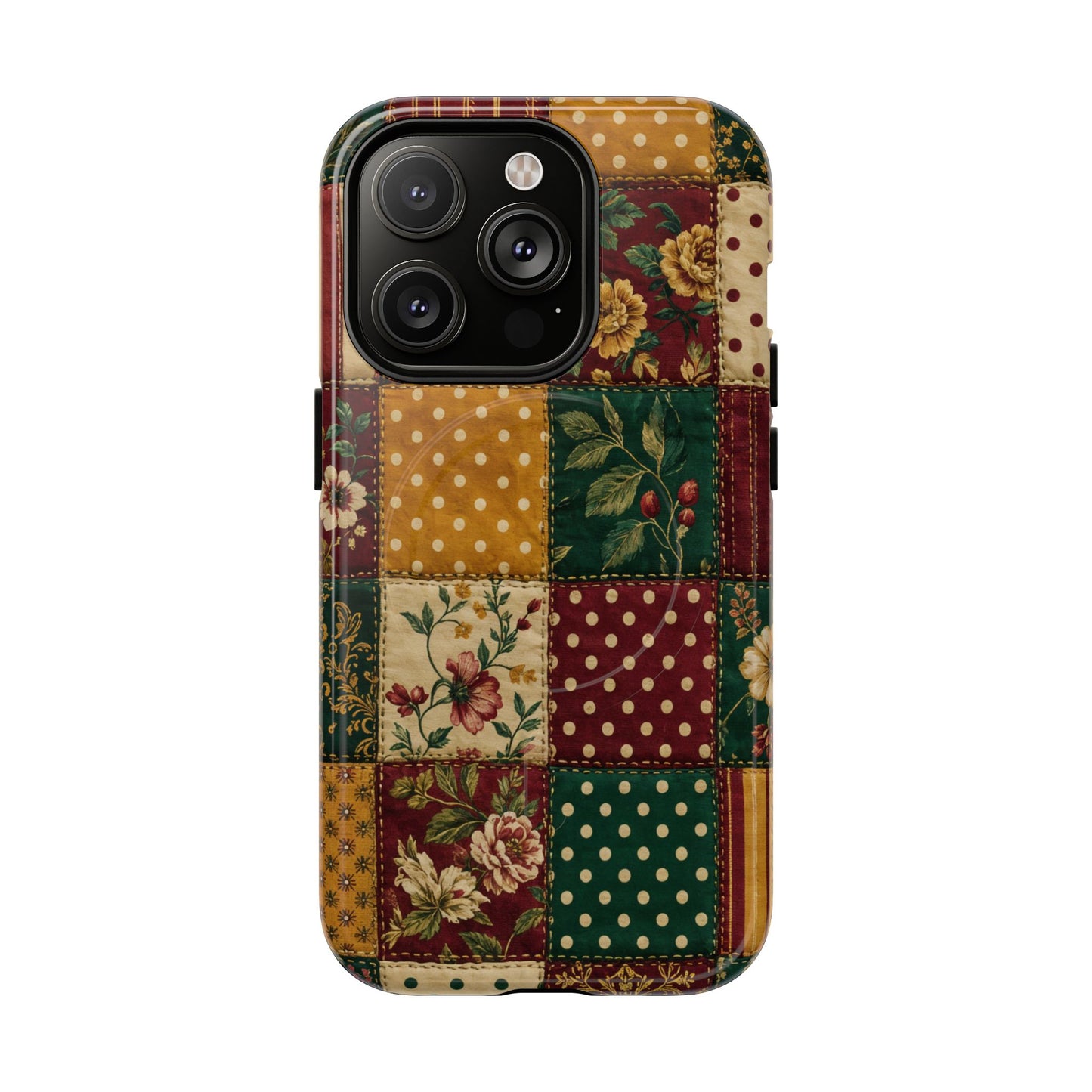 Jewel Tone Patchwork Magnetic Case
