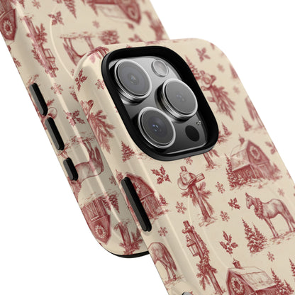 Christmas Toile Magnetic Case