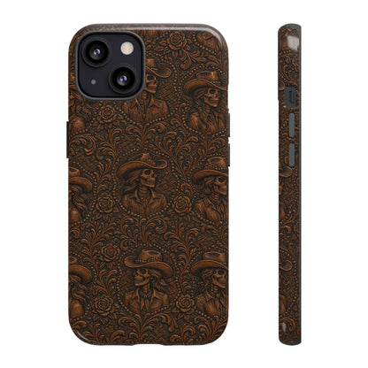 Tooled Skeleton Cowgirl Tough Case