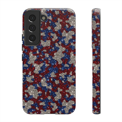 USA Cowhide Glitter Tough Case