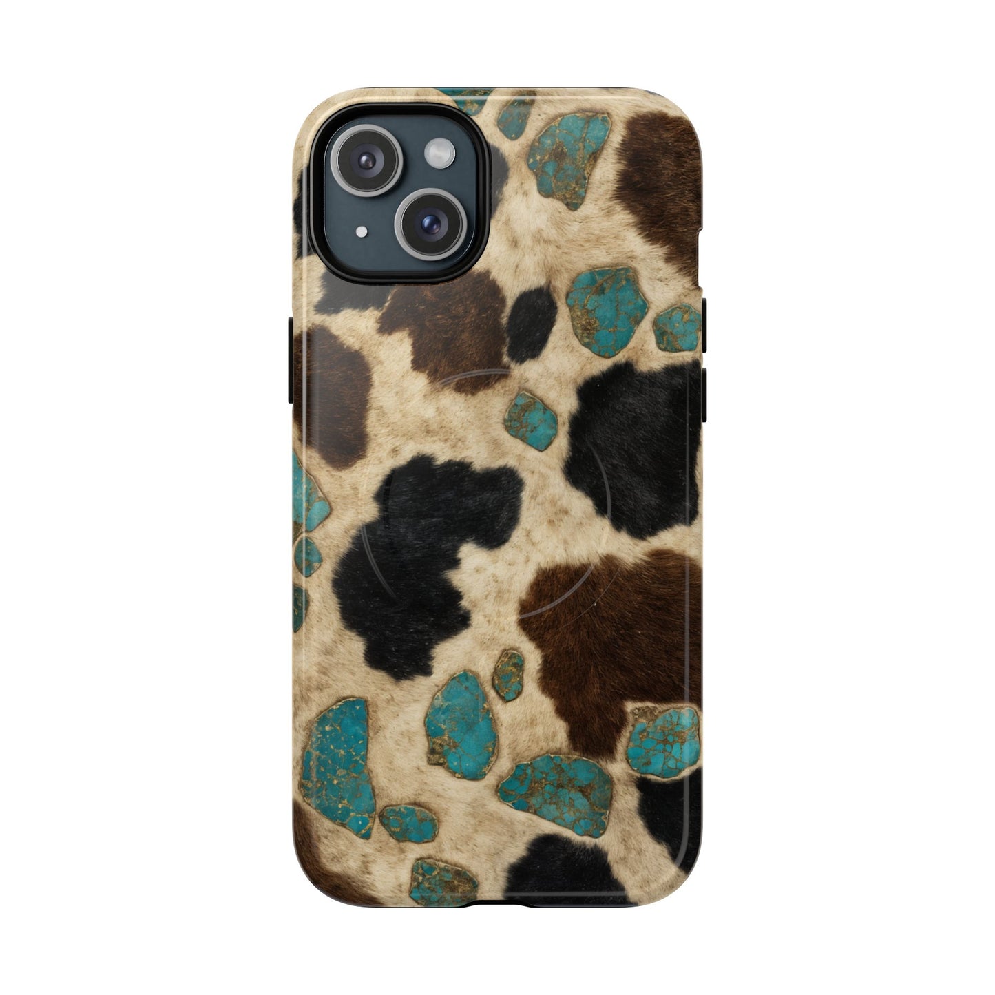 Turquoise Cowhide Magnetic Case
