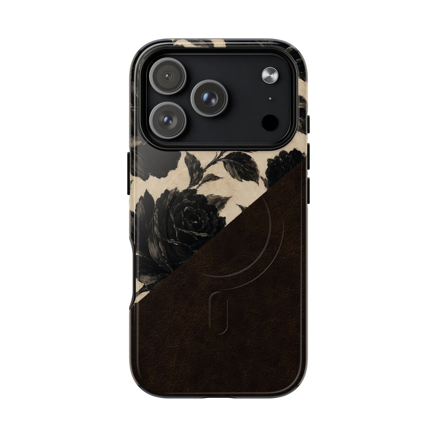 Rose Leather Magnetic Case