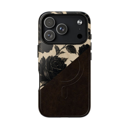 Rose Leather Magnetic Case
