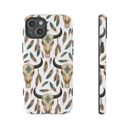 Aztec Feather Skull Tough Case