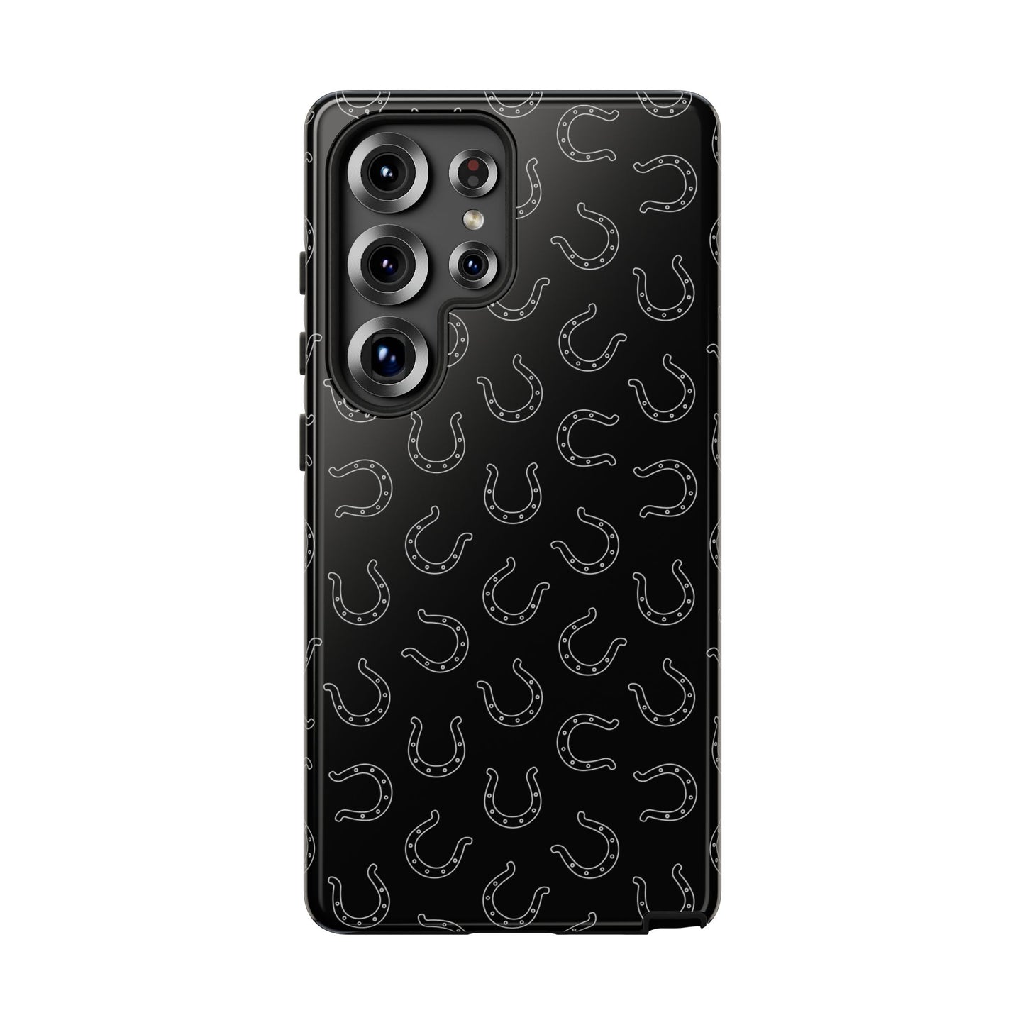 Black Horseshoe Tough Phone Case
