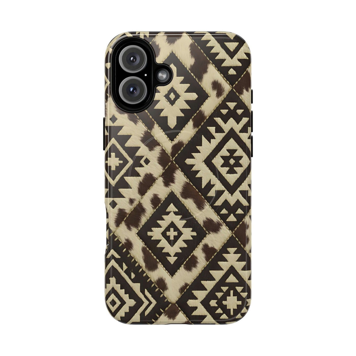 Chocolate Aztec Quilt Magnetic Case