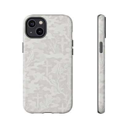 White Camo Cross Tough Case