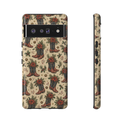 Poinsettia Boots Tough Case