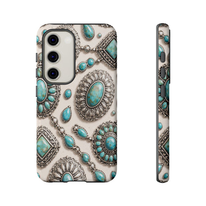 Turquoise Silver Concho Tough Case