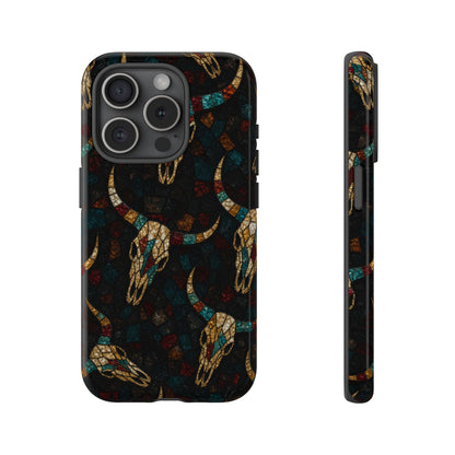 Stained Bull Skull Tough Case