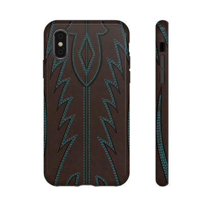 Boot Closeup Brown Turquoise Tough Case