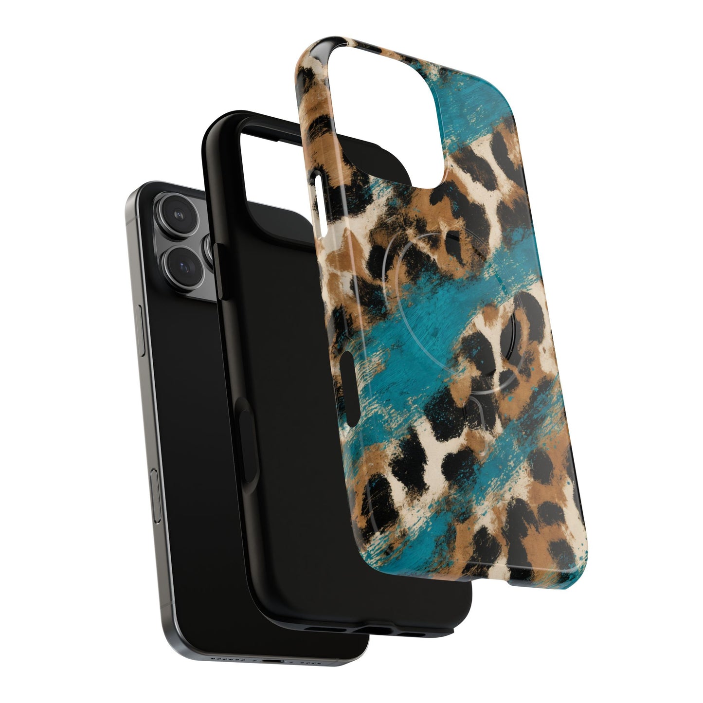 Turquoise Leopard Magnetic Case