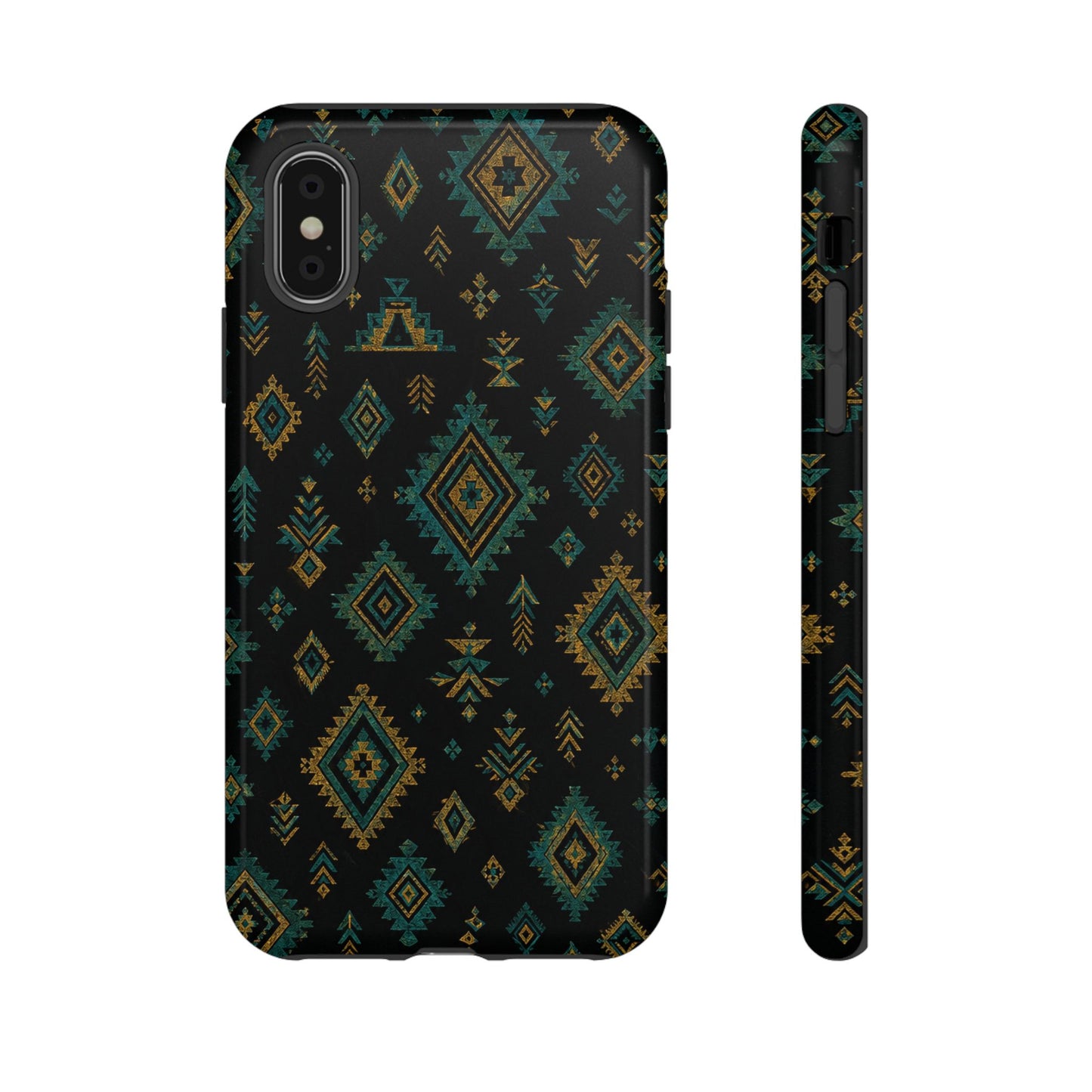 Turquoise Gold Aztec Tough Case