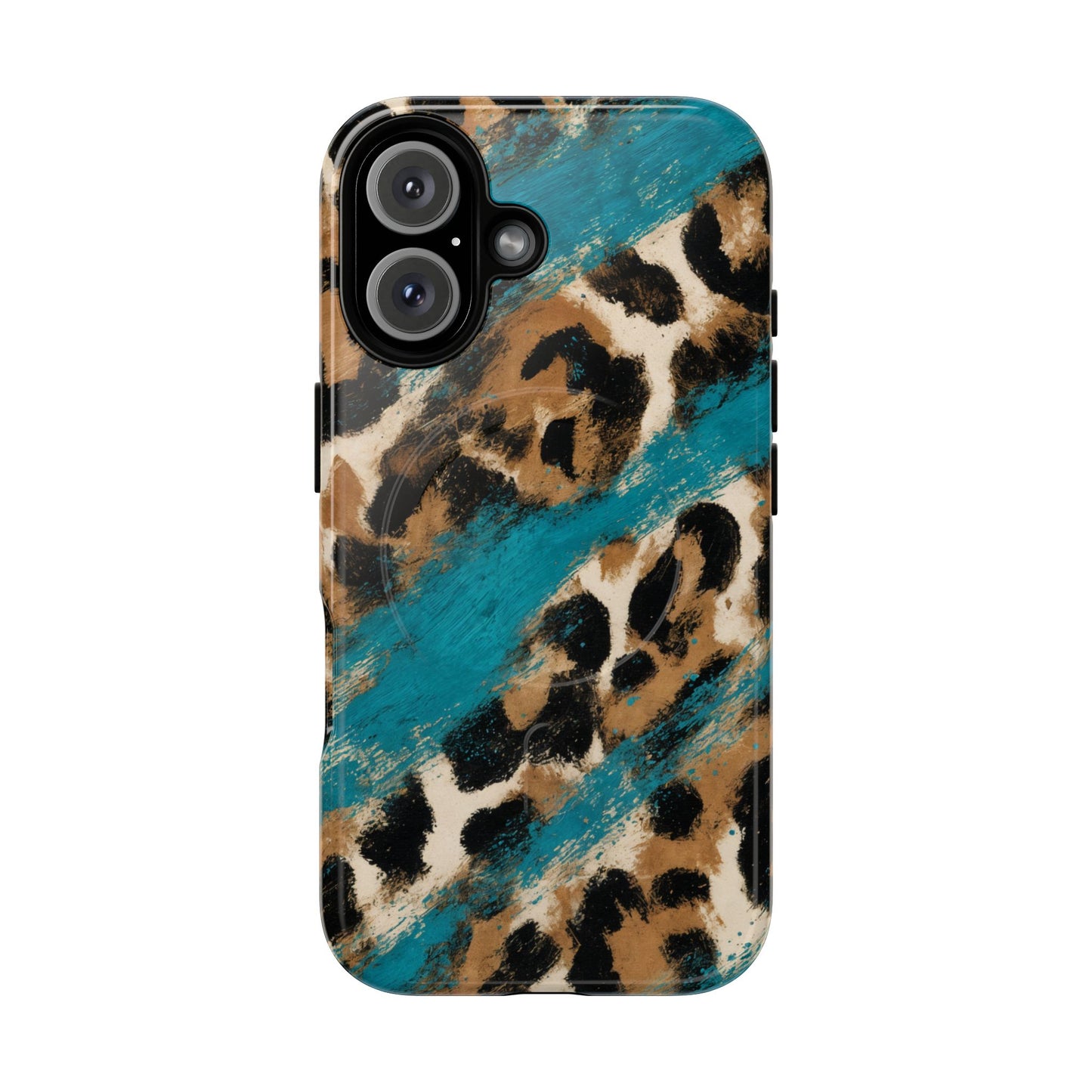 Turquoise Leopard Magnetic Case