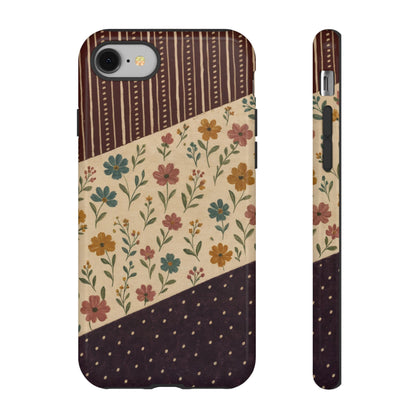 Fall Floral Stripe Tough Case