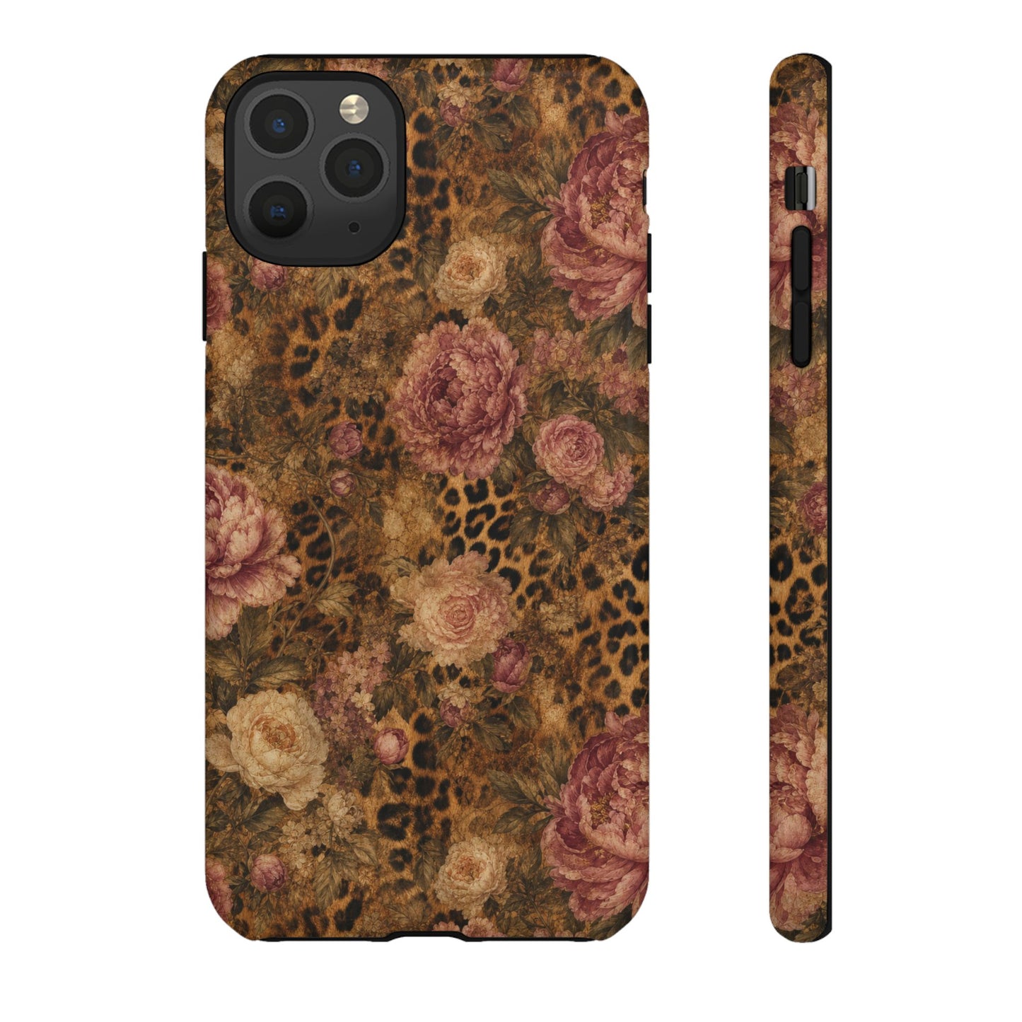 Leopard Floral Tough Case