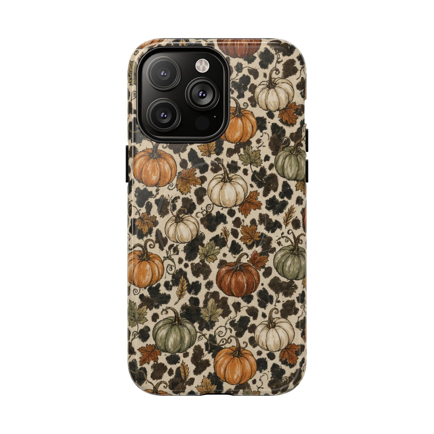 Cowhide Pumpkin Patch Magnetic Case