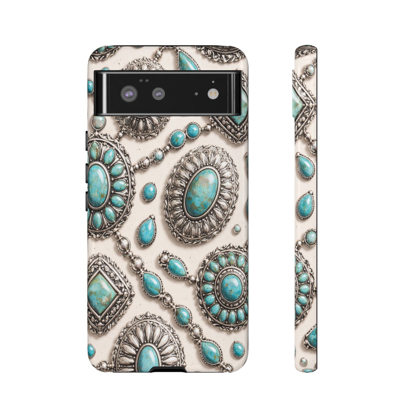 Turquoise Silver Concho Tough Case