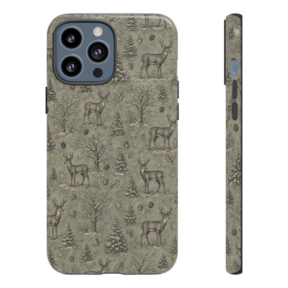 Etched Winter Buck Tough Case