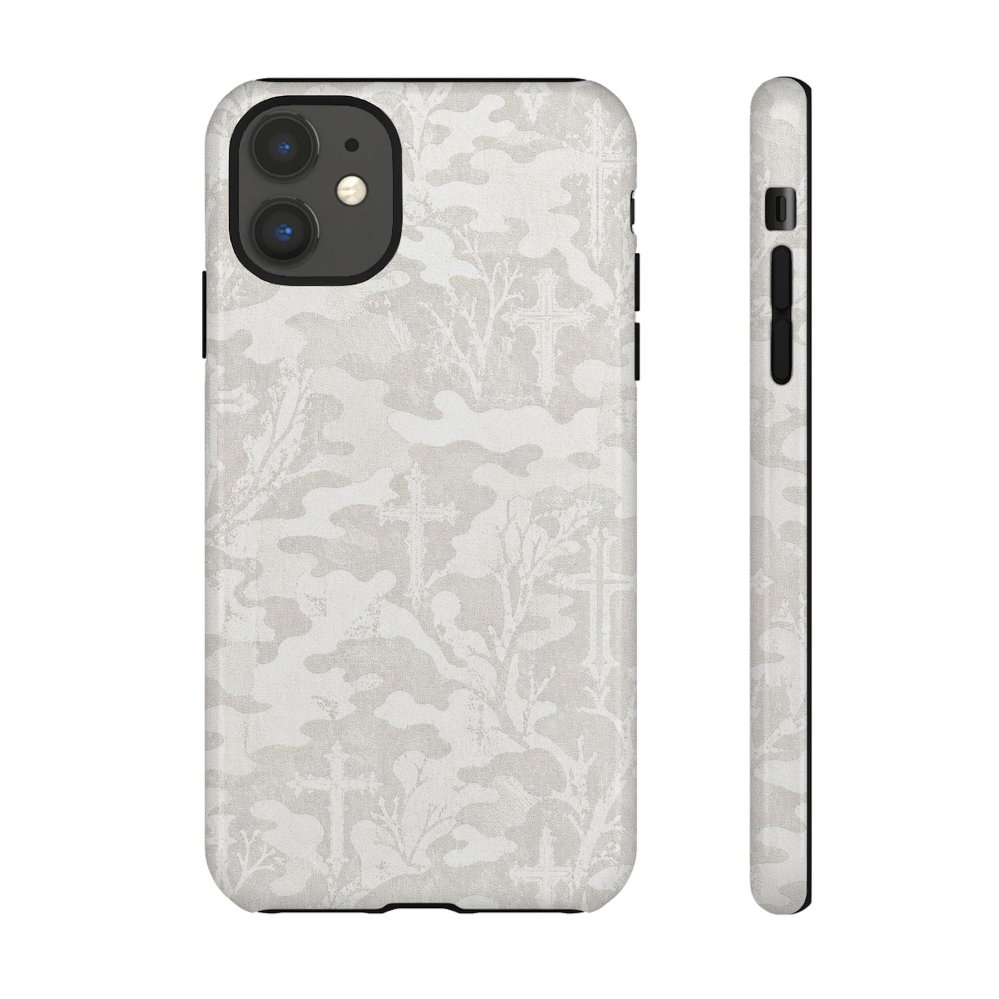 White Camo Cross Tough Case
