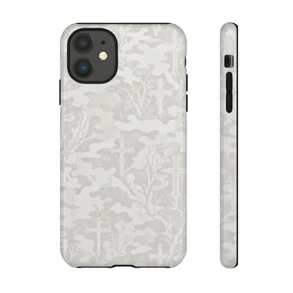 White Camo Cross Tough Case