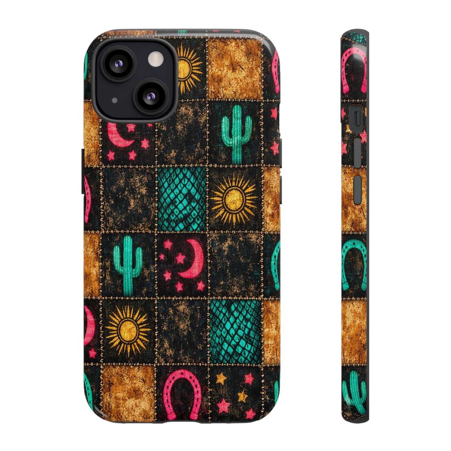 Neon Cactus Patchwork Tough Case