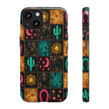 Neon Cactus Patchwork Tough Case