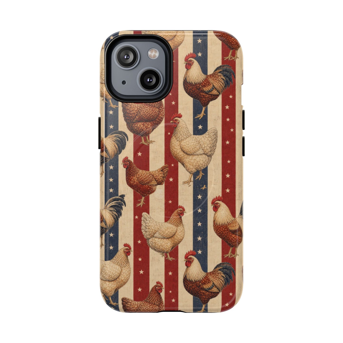 Chickens and Stripes Magnetic Case