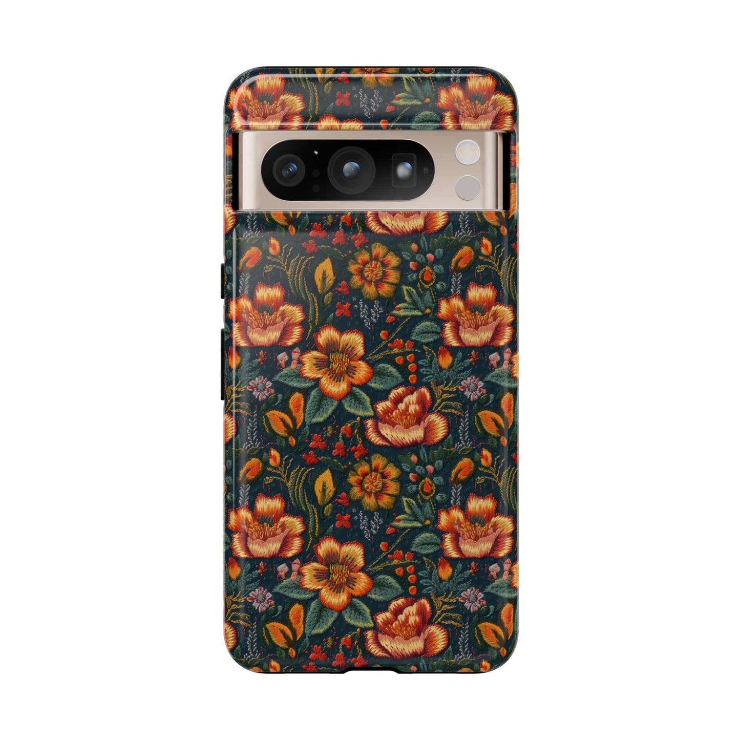 Embroidered Flowers Phone Case