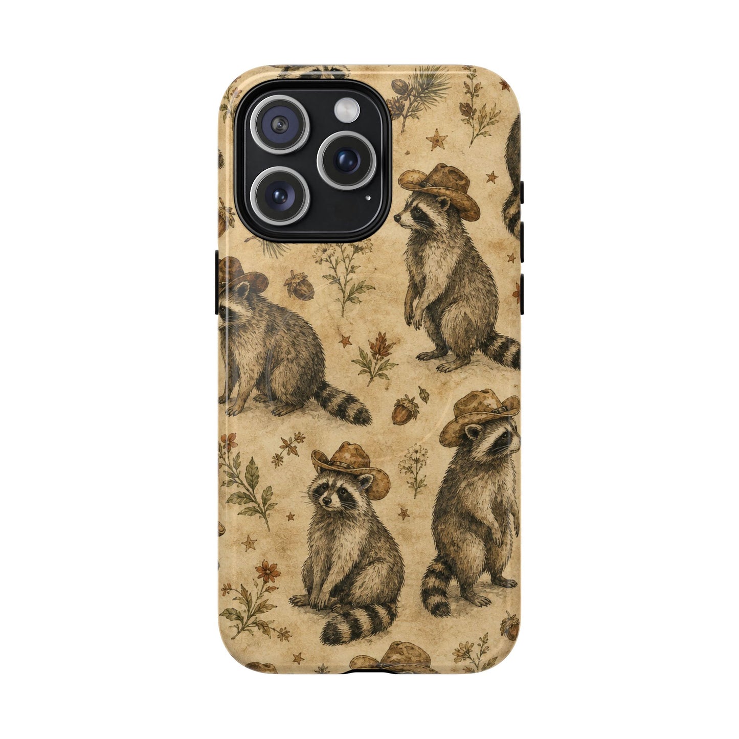 Painted Raccoon Magnetic Case