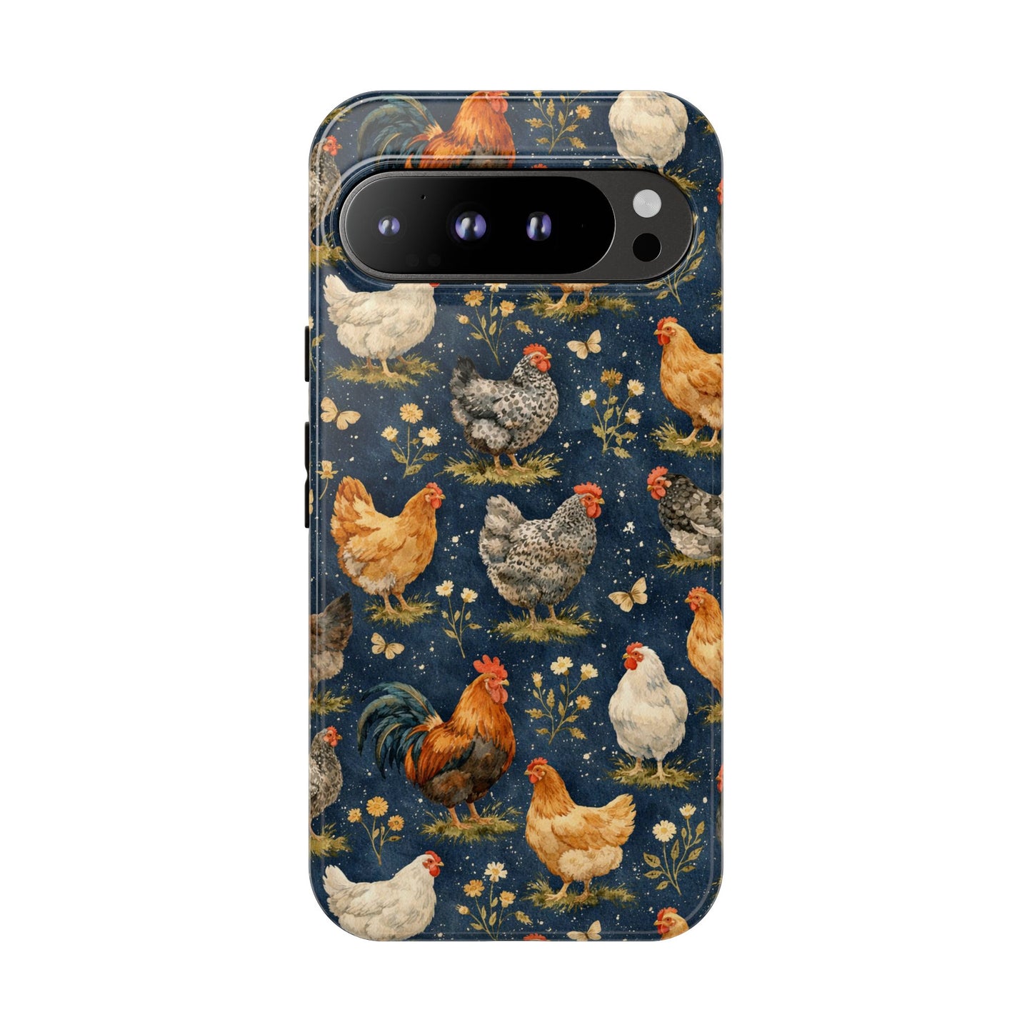 Indigo Chickens Tough Case