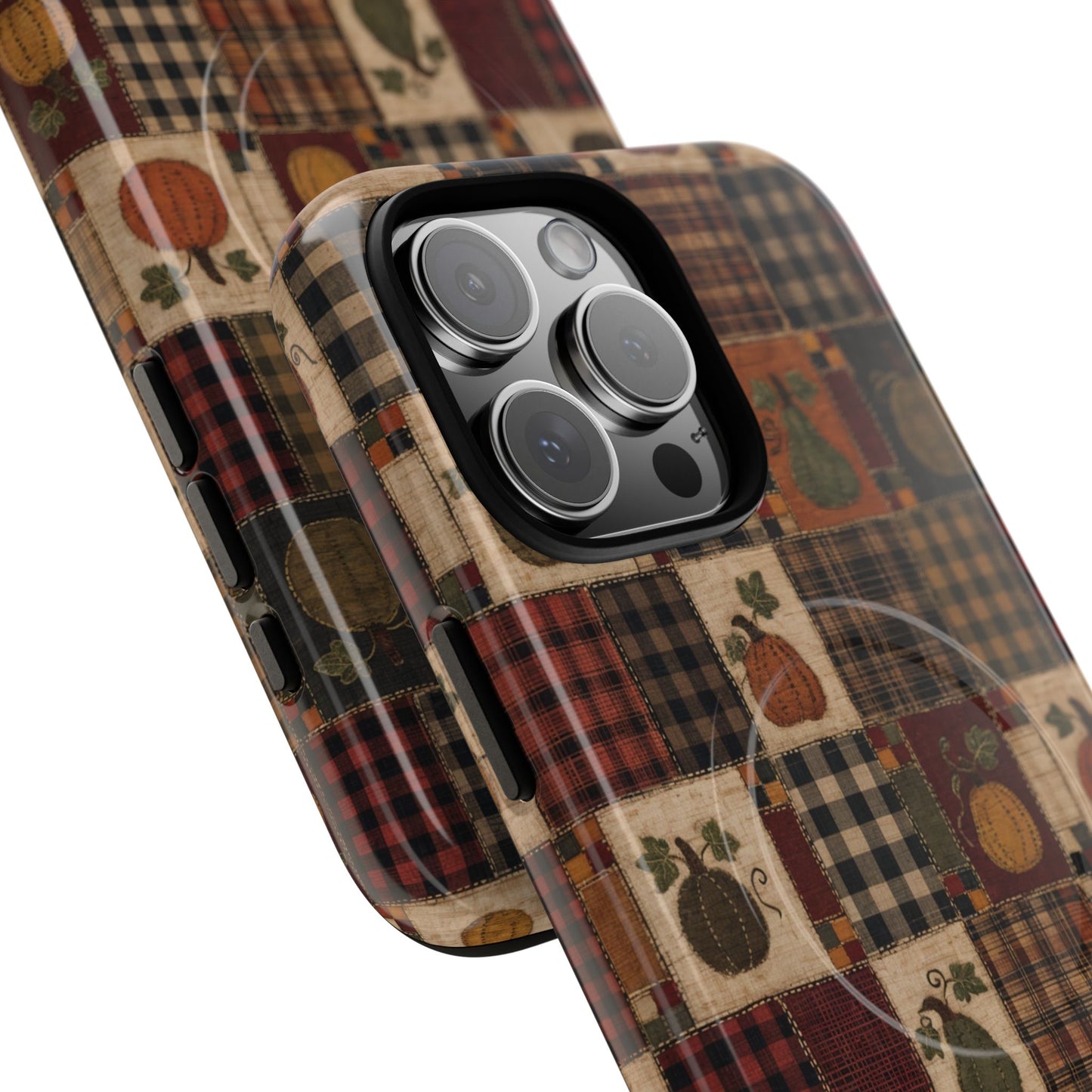 Plaid Pumpkin Magnetic Case