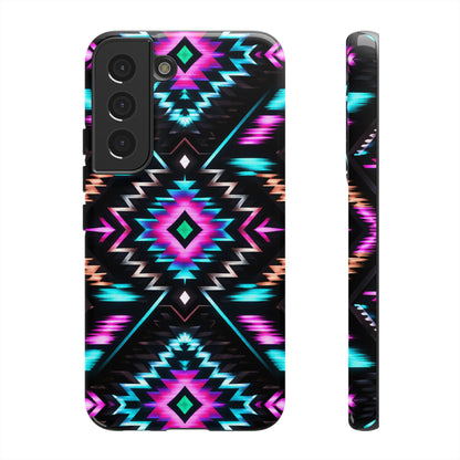 Black Neon Aztec Rug Tough Case