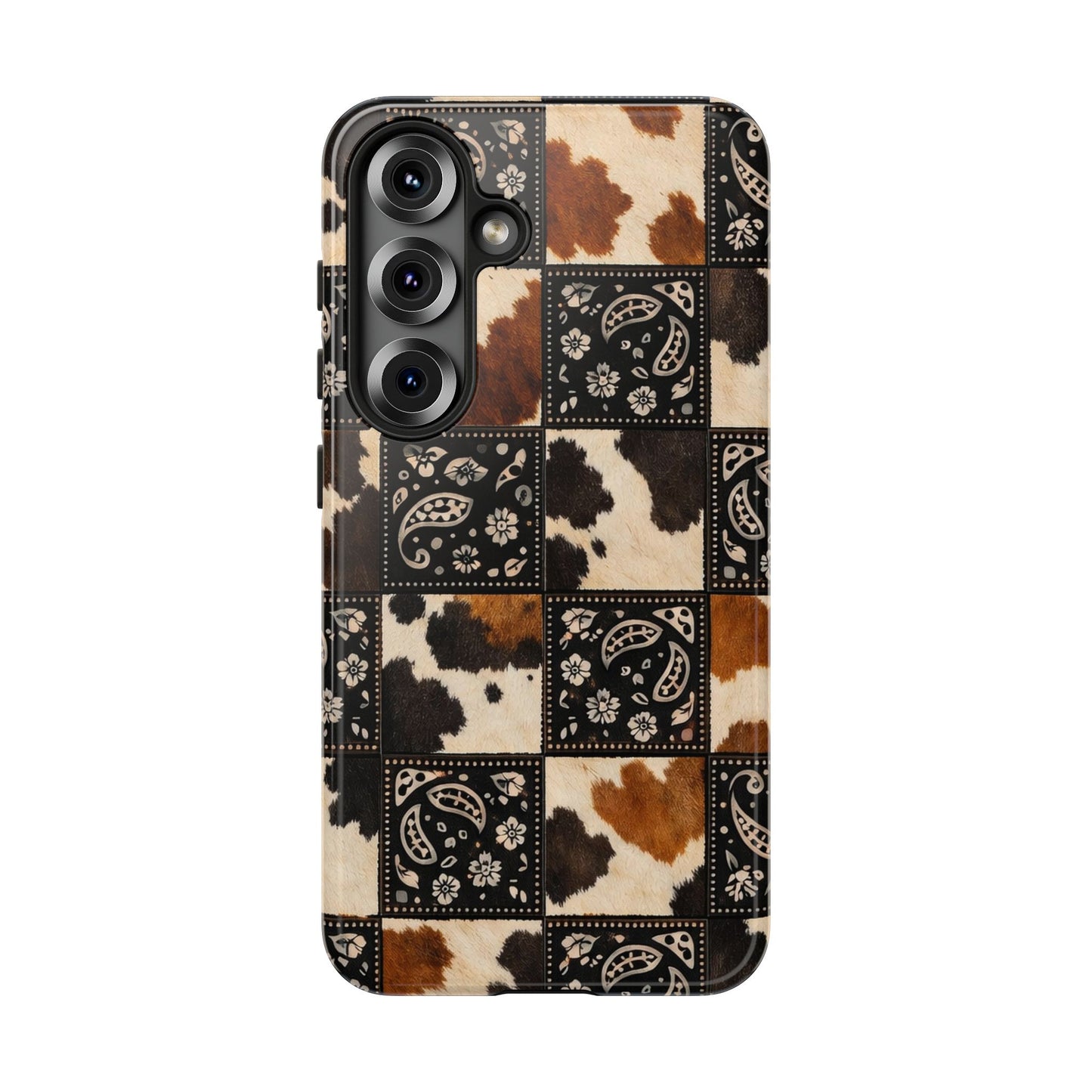 Cowhide Bandana Checkered Tough Case