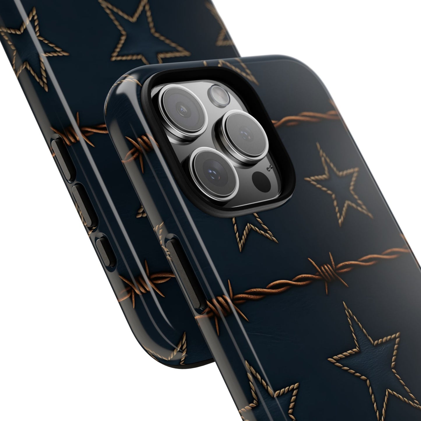 Navy Stars + Barbed Wire Tough Phone Case