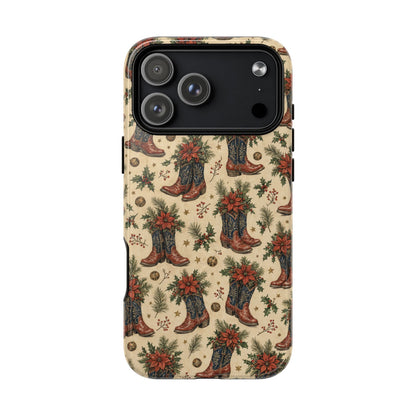 Poinsettia Boots Magnetic Case