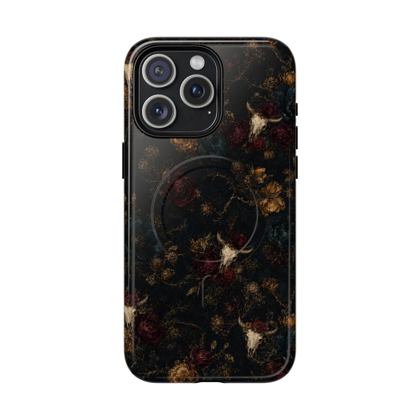 Bull Skull Bloom Magnetic Case
