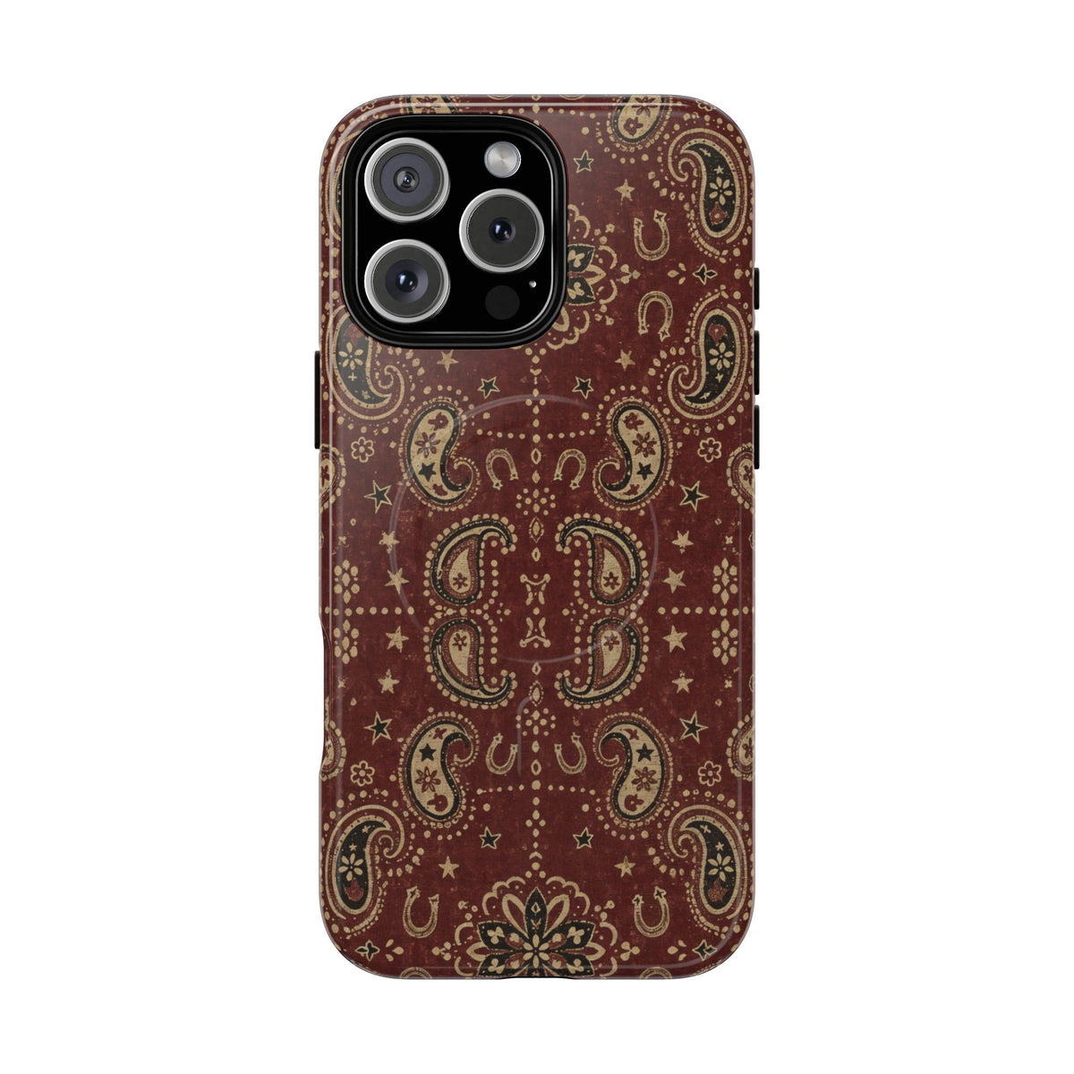 Burgundy Bandana Magnetic Case