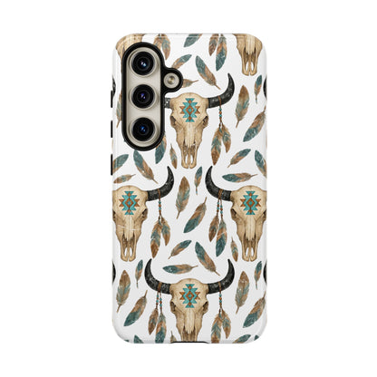 Aztec Feather Skull Tough Case