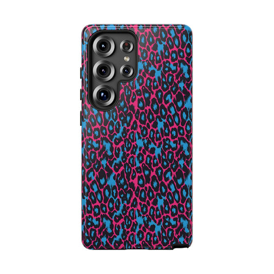 Pink Blue Leopard Phone Case