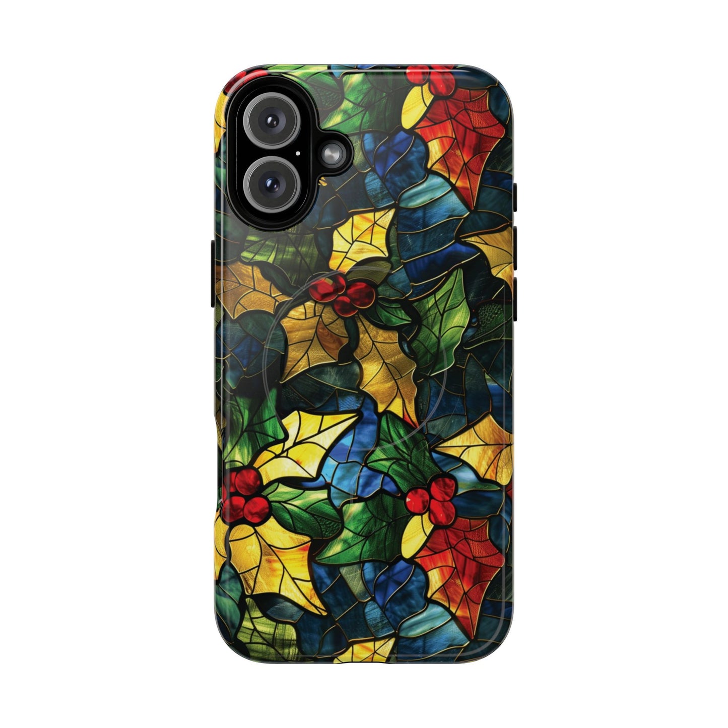 Stained Glass Holly Magnetic Case